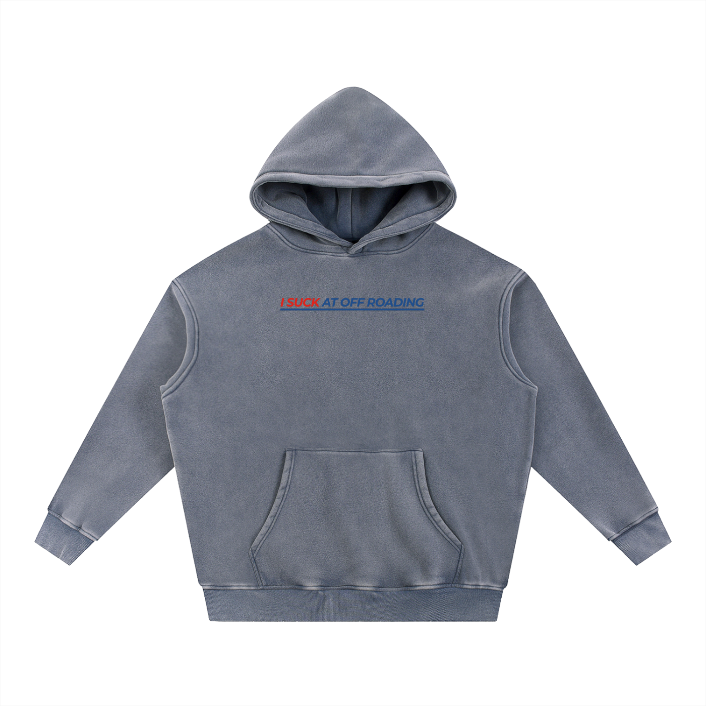 Snow Wash "I Suck At Off Roading" Oversize Hoodie