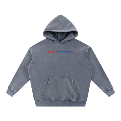 Snow Wash "I Suck At Off Roading" Oversize Hoodie