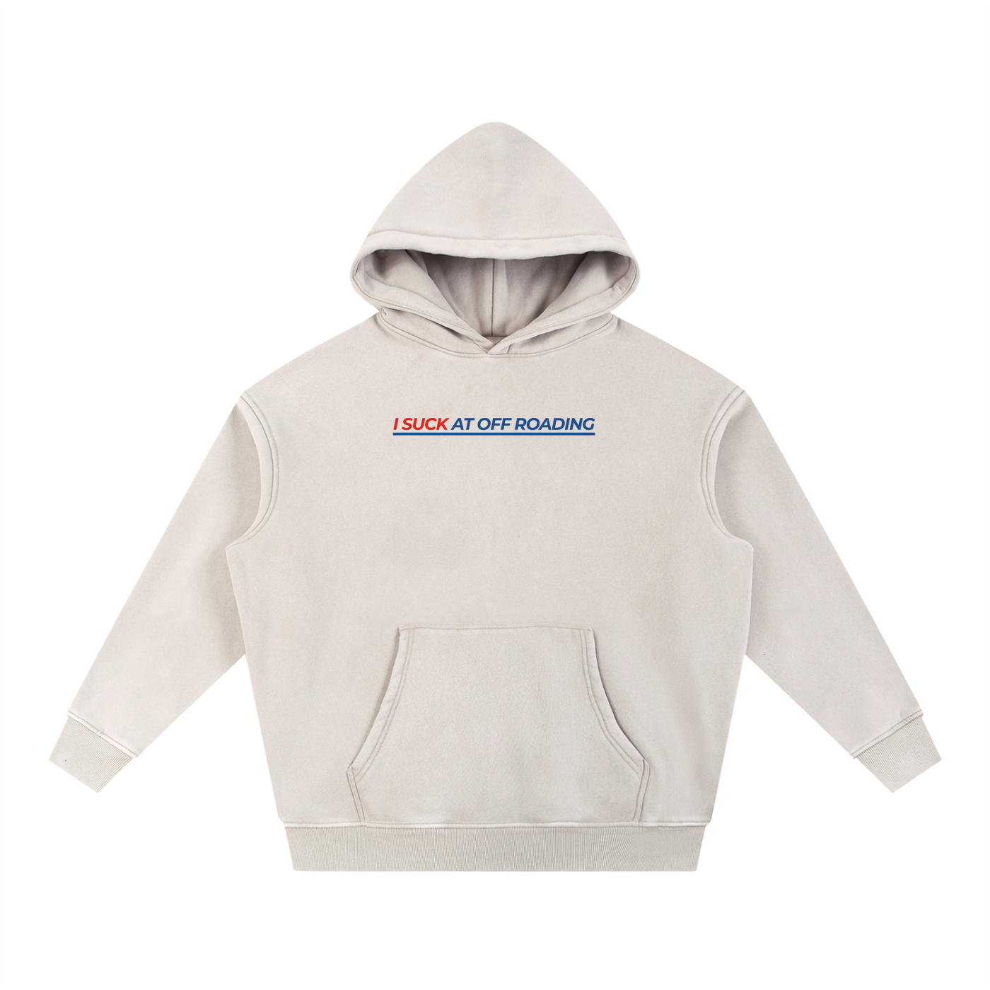 Snow Wash "I Suck At Off Roading" Oversize Hoodie